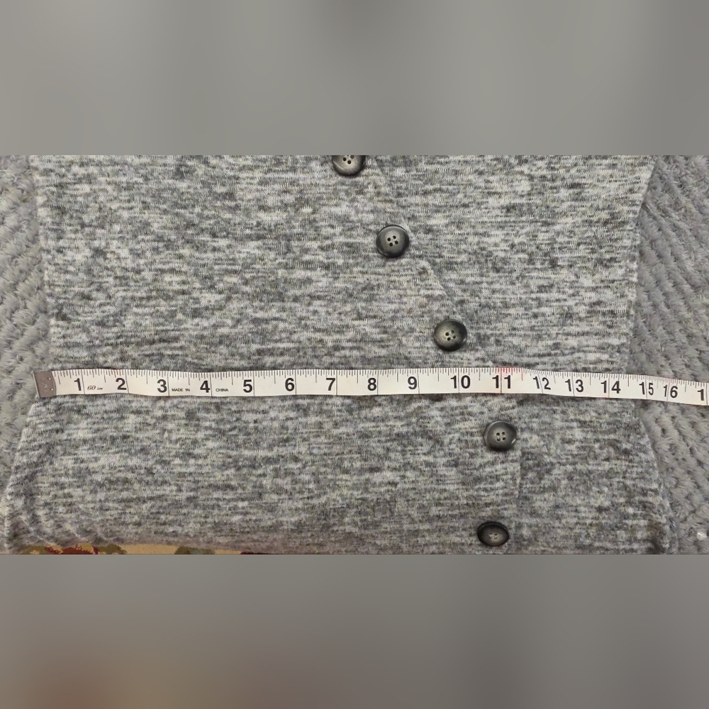 Altar’d State Mini Dress Long Sleeve Button Accent Light Gray Size SMALL EUC - Picture 7 of 9
